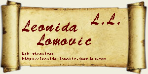 Leonida Lomović vizit kartica